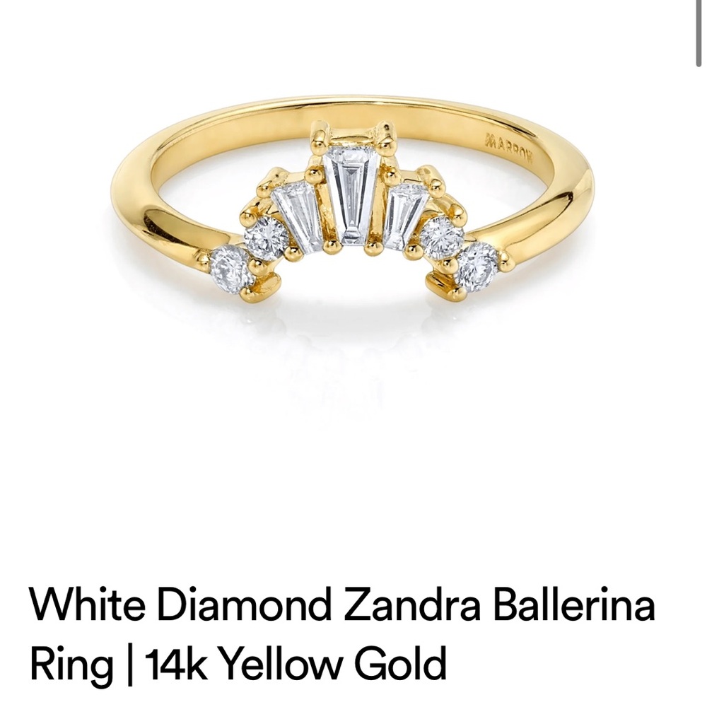 Marrow Fine 7 White Diamonds 14k Yellow Gold Zandra Gold Ring